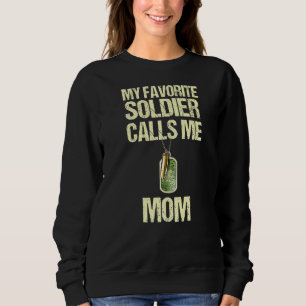 Min favorit soldat kallar mig mamma stolt militär t shirt