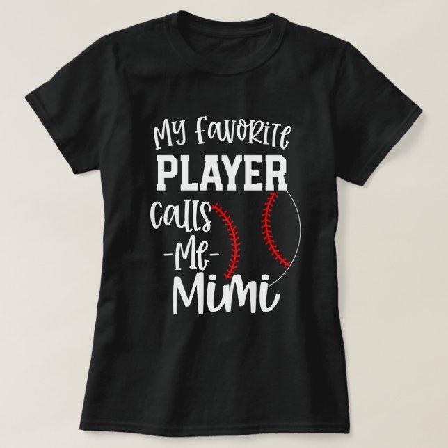 Min favorit- spelareappeller mig gåva för baseball t shirt (Design framsida)