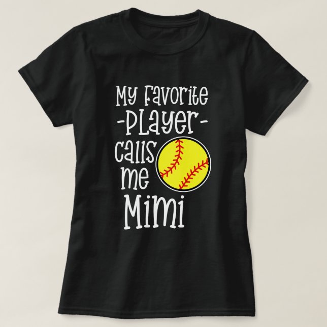 Min favorit- spelareappeller mig lek för softball t shirt (Design framsida)