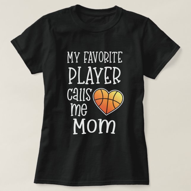 Min favorit- spelareappeller mig mammabasket t shirt (Design framsida)