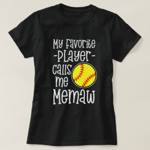 Min favorit- spelareappeller mig Memaw softballlek T Shirt