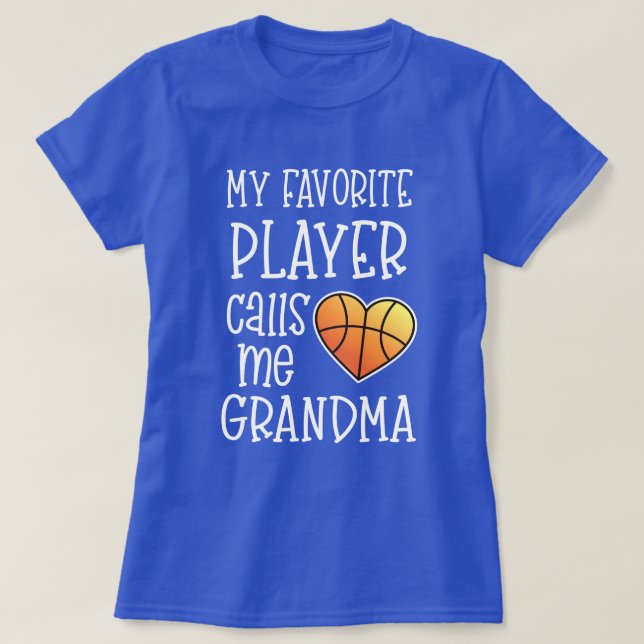 Min favorit- spelareappeller mig mormorbasket t shirt (Design framsida)