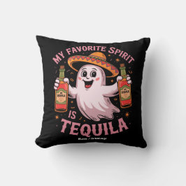 Min Favorit Sprit är Tequila Halloween Dricka Kudde