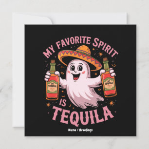 Min Favorit Sprit är Tequila Halloween Drickande Inbjudningar