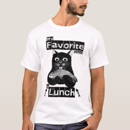 Min favorit Subjekt är Lunch Funny Cat T Shirt