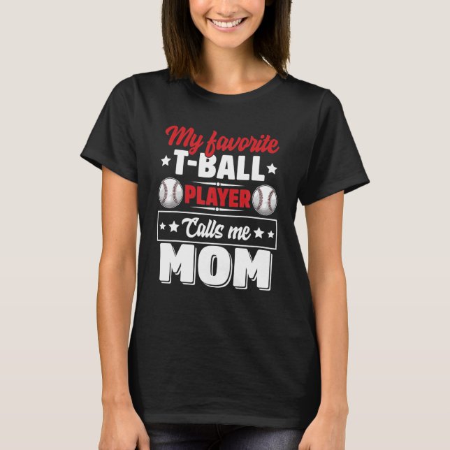 Min favorit T Boll Player kallar mig Mamma Mor Shirt (Framsida)