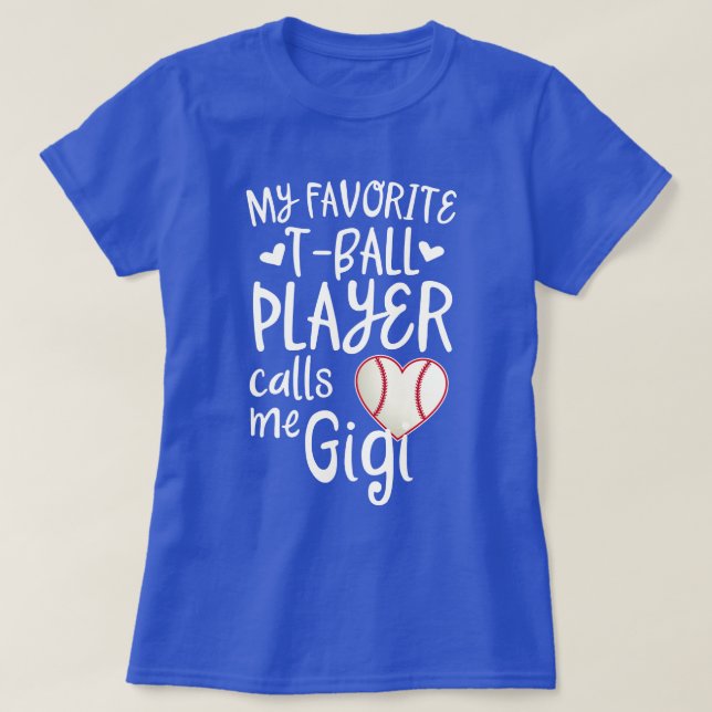 Min favorit- T-boll spelareappeller mig Gigi T Shirt (Design framsida)