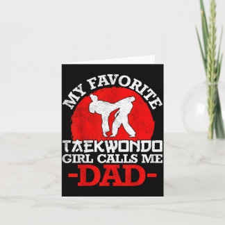 Min Favorit Taekwondo Flickan Kallar Mig Pappa - F Kort
