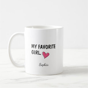 Min Favorit Tjej Personlig Dotter Gåva Kaffemugg