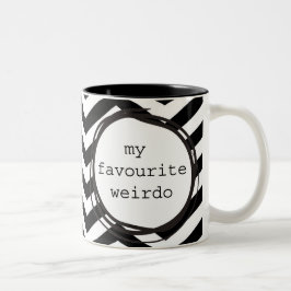Min favorit- weirdo Två-Tonad mugg