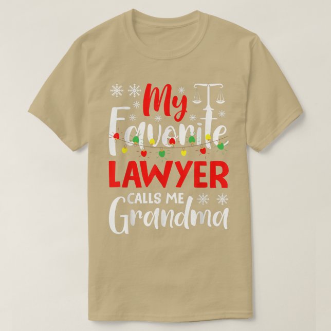 Min favoritadvokat kallar mig Grandma Lawyer Famil T Shirt (Design framsida)