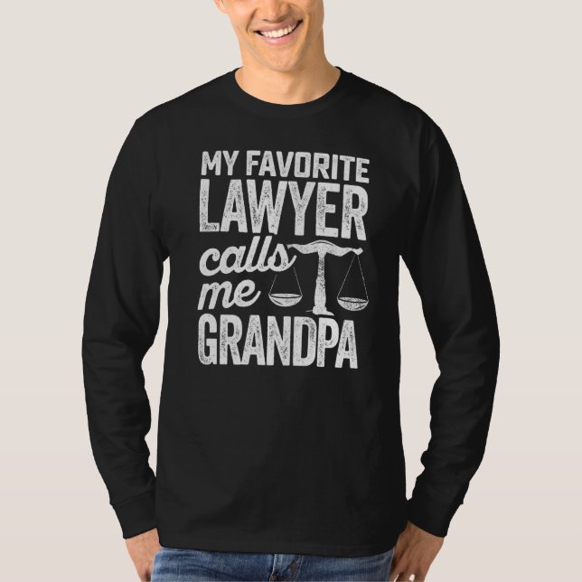 Min favoritadvokat kallar mig Grandpa Law State Ex T Shirt (Framsida)