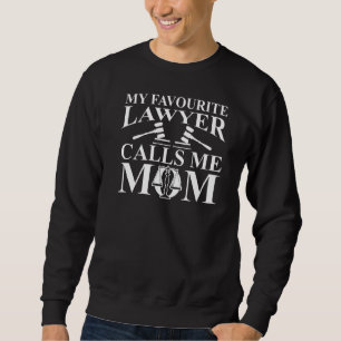 Min favoritadvokat kallar mig Mamma advokat Advo Lång Ärmad Tröja