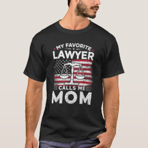 Min favoritadvokat kallar mig Mamma American Flagg T Shirt