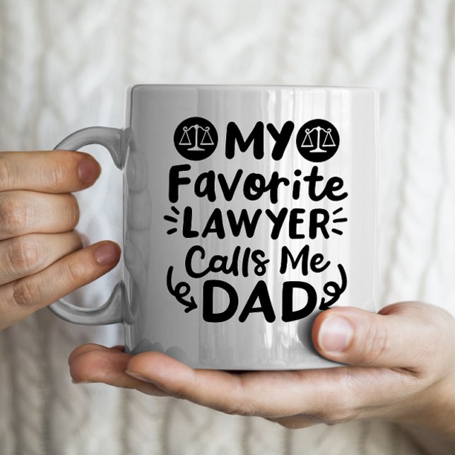 Min favoritadvokat kallar mig pappa kaffemugg (Skapare uppladdad)