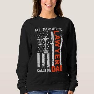 Min favoritadvokat kallar mig Pappa USA flagga Far T Shirt