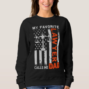 Min favoritadvokat kallar mig Pappa USA flagga Far T Shirt