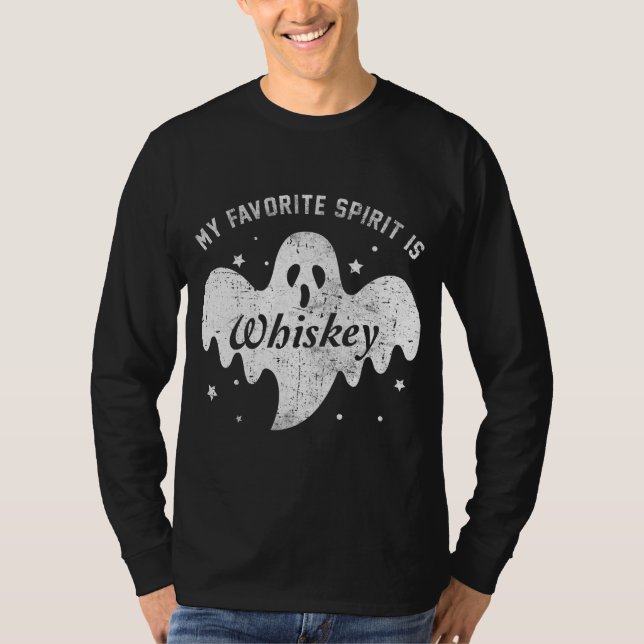 Min favoritande är Whiskey Funny Boo Ghost T Shirt (Framsida)