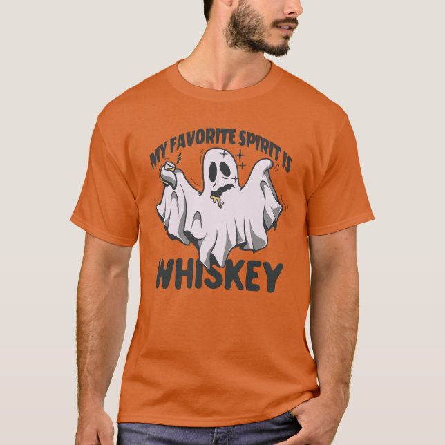 Min favoritande är Whiskey Halloween Ghost T Shirt (Framsida)