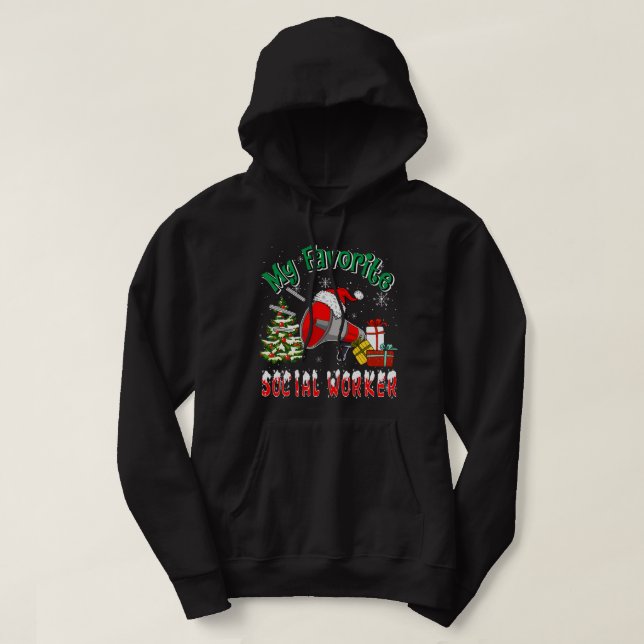 Min favoritarbetares jultomte Älskare Fa från Soci Hoodie (Design framsida)