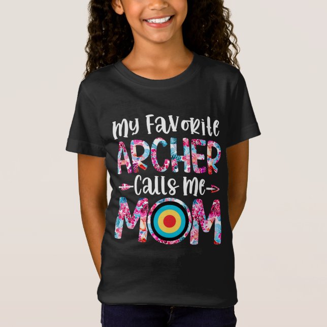 Min favoritarcher ringer mig Mamma T Shirt (Framsida)