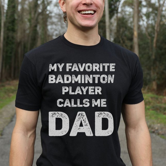Min favoritbadminton Player ringer mig Pappa Vinta T Shirt (Skapare uppladdad)