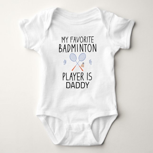 Min favoritbadminton-spelare är pappa - Badminton T Shirt (Framsida)