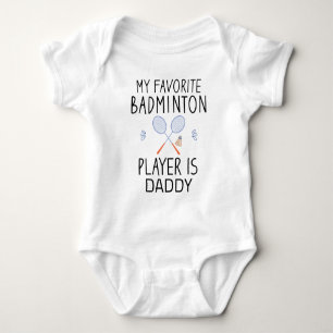Min favoritbadmintonspelare är pappa - Badminton T Shirt