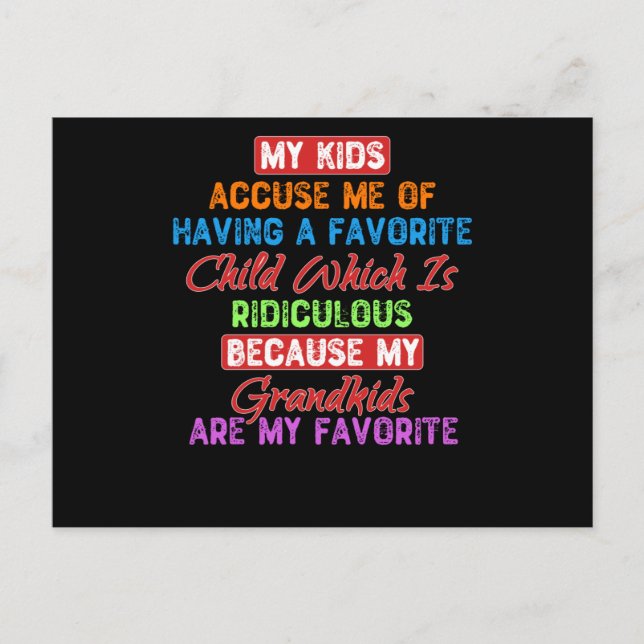 Min favoritBarnbarn Vykort (Framsida)