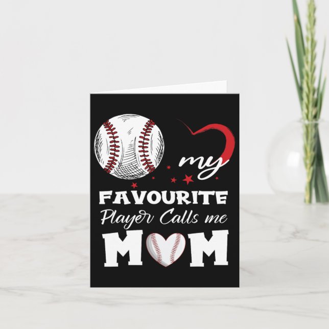 Min favoritbasebollspelare kallar mig mamma mors d kort (Framsida)