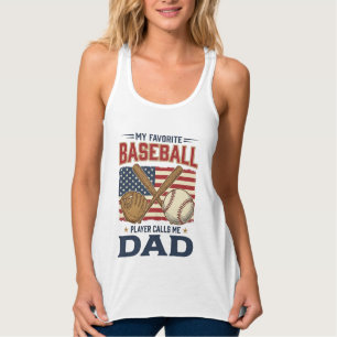 Min favoritbasebollspelare kallar mig pappa vintag linne med racerback 