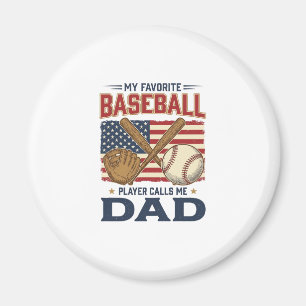 Min favoritbasebollspelare kallar mig pappa vintag magnet