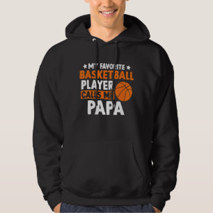Min favoritbasketboll ringer mig Pappa Fars dag Hoodie