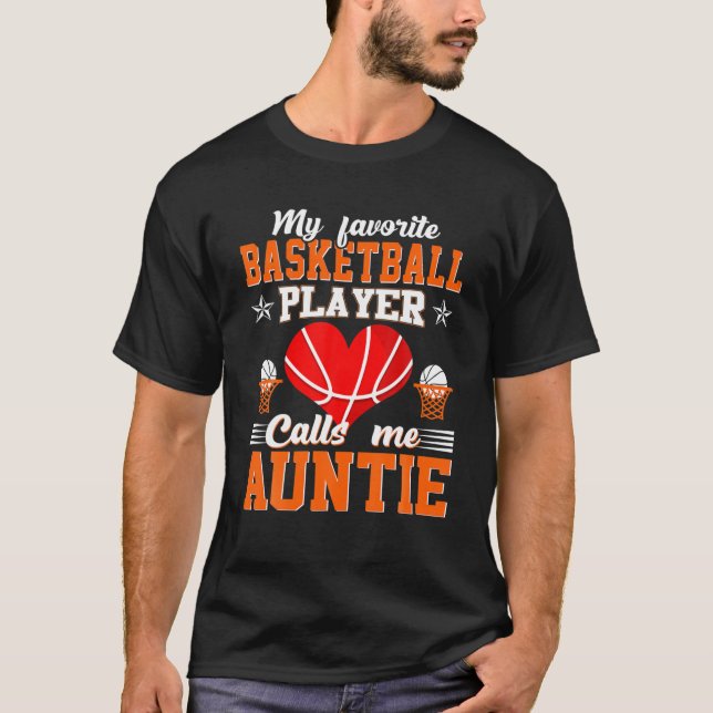 Min favoritbasketspelare kallar mig Auntie Moth T Shirt (Framsida)