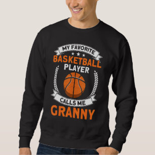 Min favoritbasketspelare kallar mig Granny Lång Ärmad Tröja