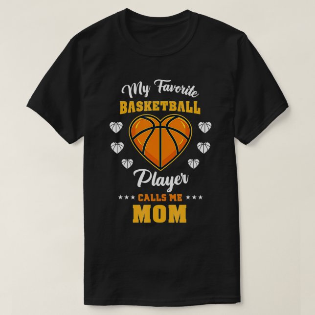 Min favoritbasketspelare ringer mig Mamma T Shirt (Design framsida)