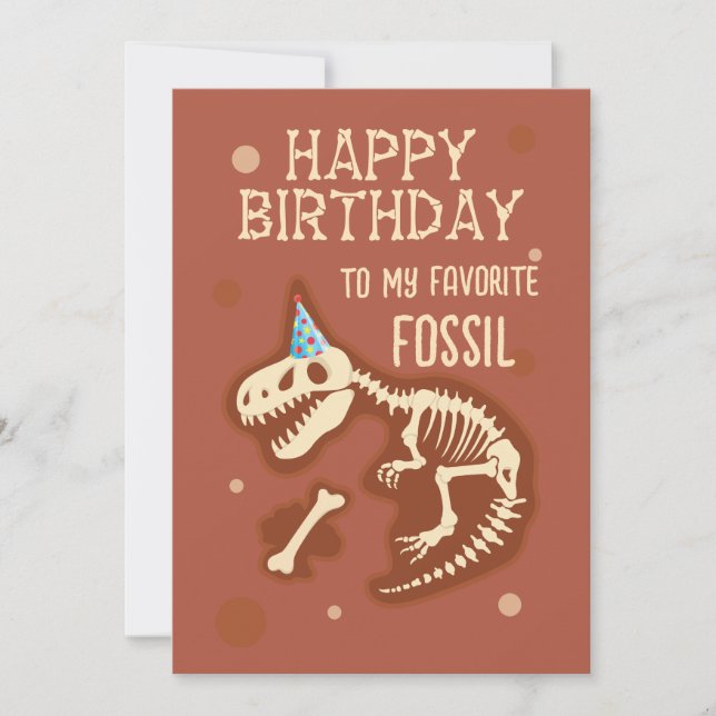 Min favoritbild Fossil Birthday Hälsning Inbjudningar (Framsida)