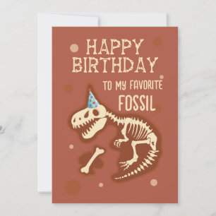 Min favoritbild Fossil Birthday Hälsning Inbjudningar