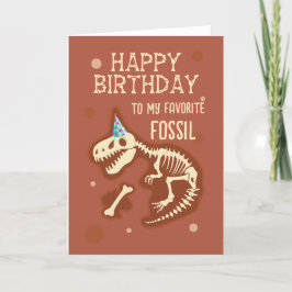 Min favoritbild Fossil Birthday Hälsning Tack Kort