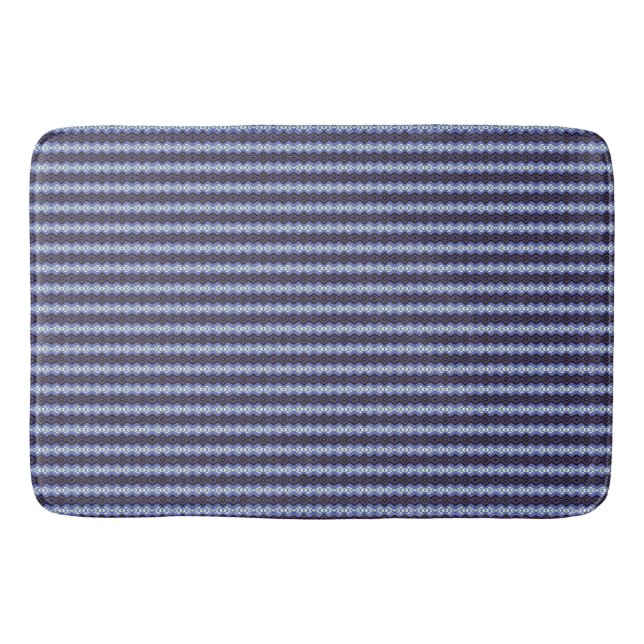 Min favoritblå Mönster-design Badrumsmatta (Framsidan)