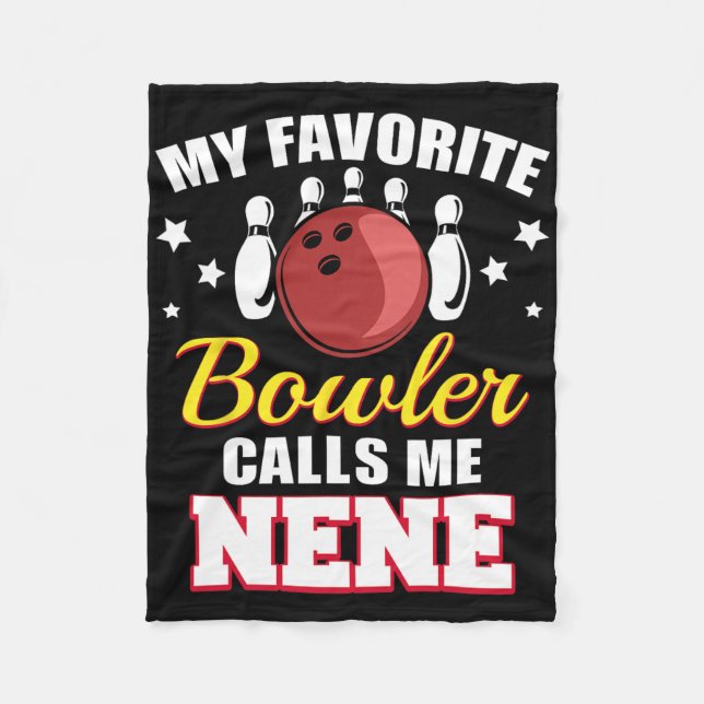 Min favoritBowlareare ring Nene Funny Bowling Nen Fleecefilt (Framsidan)