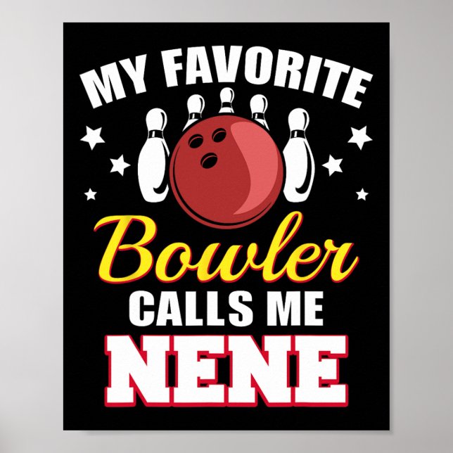 Min favoritBowlareare ring Nene Funny Bowling Nen Poster (Framsidan)