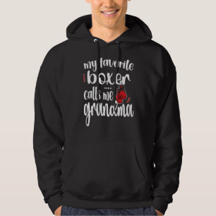 Min favoritboxer kallar mig "Boxing Grandma" Hoodie