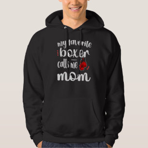 Min favoritboxer kallar mig Boxing Mamma Boxing Mo Hoodie