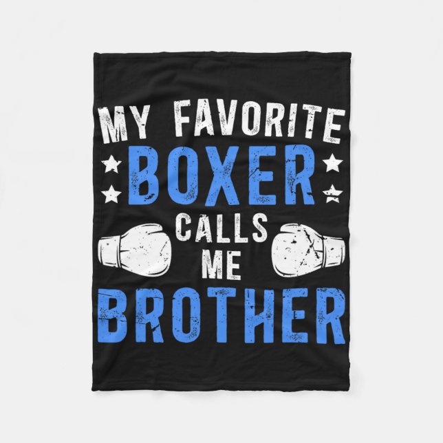 Min favoritboxer kallar mig Brother Boxing Brother Fleecefilt (Framsidan)