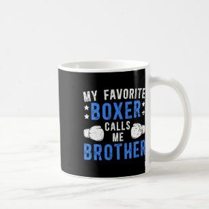 Min favoritboxer kallar mig Brother Boxing Brother Kaffemugg