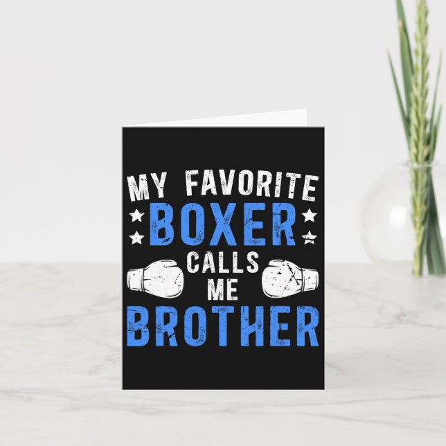 Min favoritboxer kallar mig Brother Boxing Brother Kort (Framsida)
