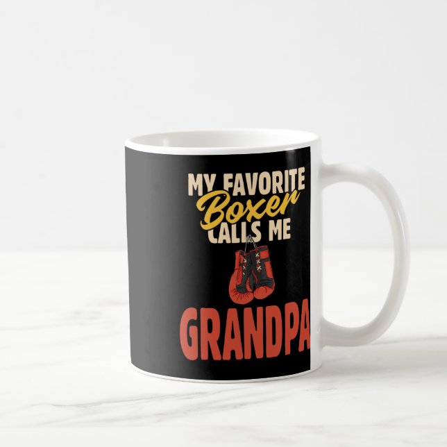 Min favoritboxer kallar mig morfar kaffemugg (Höger)