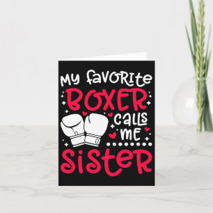 Min favoritboxer kallar mig syster Boxing Sister B Kort