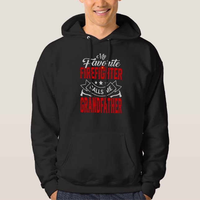 Min favoritbrandman i manar Fars dag ringer mig Hoodie (Framsida)